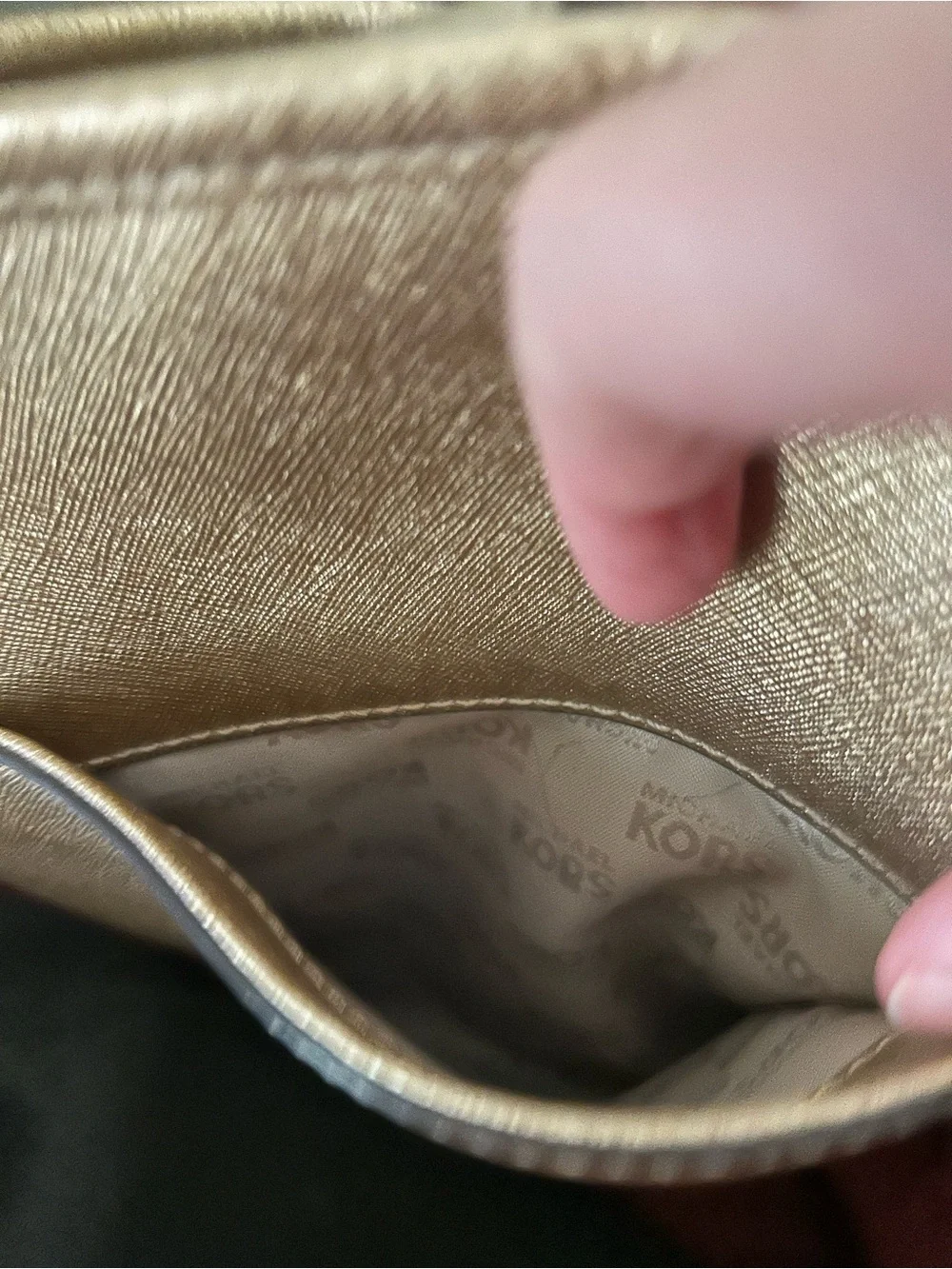 Michael Kors Metallic Gold Tote with MK Emblem